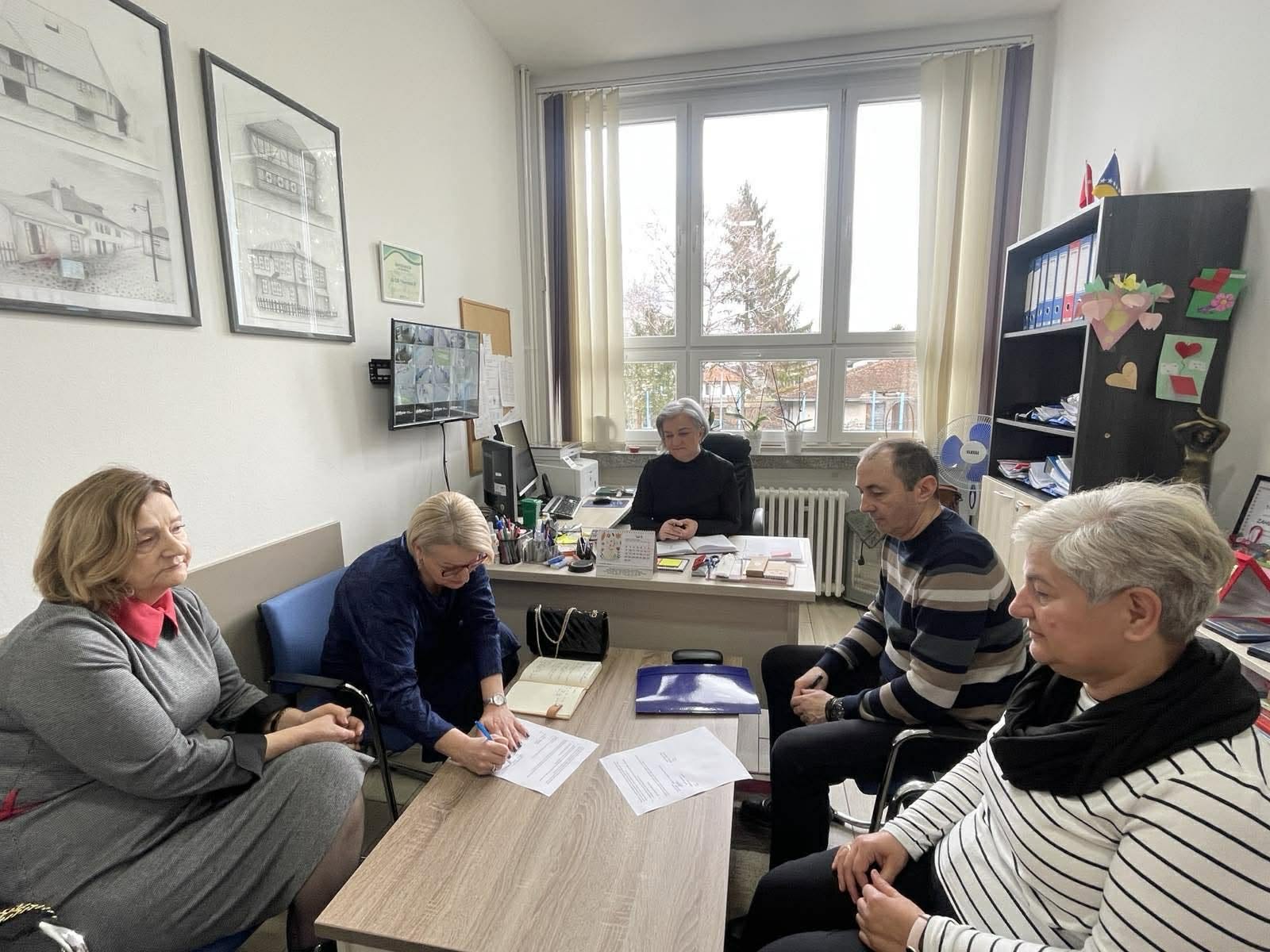 Radni sastanak JU “Arhiv USK” sa predstavnicima registrature JU Osnovna škola “Harmani II” Bihać.